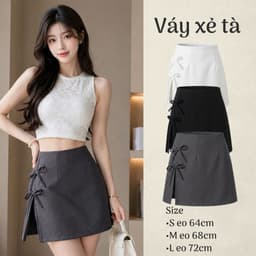 Chân váy nữ dáng chữ A thắt nơ Hàn Quốc g V7300 - Fashion 73 1