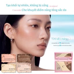 Bảng phấn bắt sáng và tạo khối MOOEKISS lên màu tự nhiên, chống nước lâu trôi 9g3.5g 2