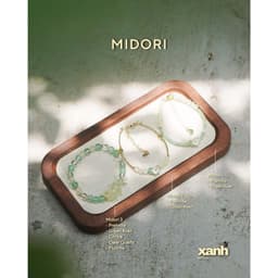 Vòng tay Midori đá thiên nhiên may mắn tích cực tài lộc mix charm hợp kim - Mầm by Xanh 7
