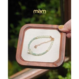 Vòng tay Midori đá thiên nhiên may mắn tích cực tài lộc mix charm hợp kim - Mầm by Xanh 4