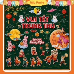 Decal Giấy Dán Trang Trí Trung Thu, Decor Phông Nền Chụp Ảnh  1
