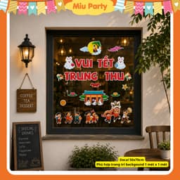 Decal Giấy Dán Trang Trí Trung Thu, Decor Phông Nền Chụp Ảnh  6