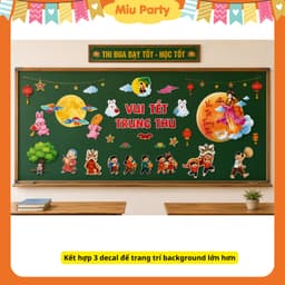 Decal Giấy Dán Trang Trí Trung Thu, Decor Phông Nền Chụp Ảnh  2
