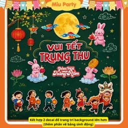 Decal Giấy Dán Trang Trí Trung Thu, Decor Phông Nền Chụp Ảnh  7