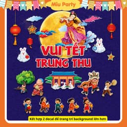 Decal Giấy Dán Trang Trí Trung Thu, Decor Phông Nền Chụp Ảnh  8