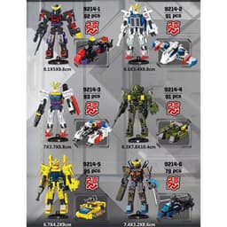 Robot Biến Hình Mecha 2 Trong 1 (Mã 9214) - Bộ Đồ Chơi Lắp Ráp 6 Mẫu Robot & Phương Tiện Chiến Đấu hấp dẫn! 2