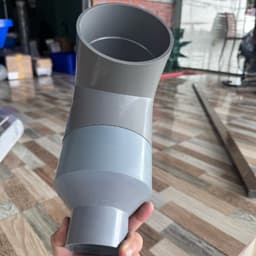 Bộ co giảm của Máng hứng nước mưa PVC lắp cho mái tol (tặng ốc vít) 9