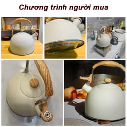 Ấm đun nước inox Yussain 3L Lít có tay cầm tiện dụng. LMS 9