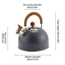 Ấm đun nước inox Yussain 3L Lít có tay cầm tiện dụng. LMS 6