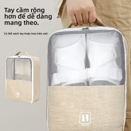 Túi đựng đồ giày dép du lịch có khe gài tay kéo vali 1 ngăn. LMS 5