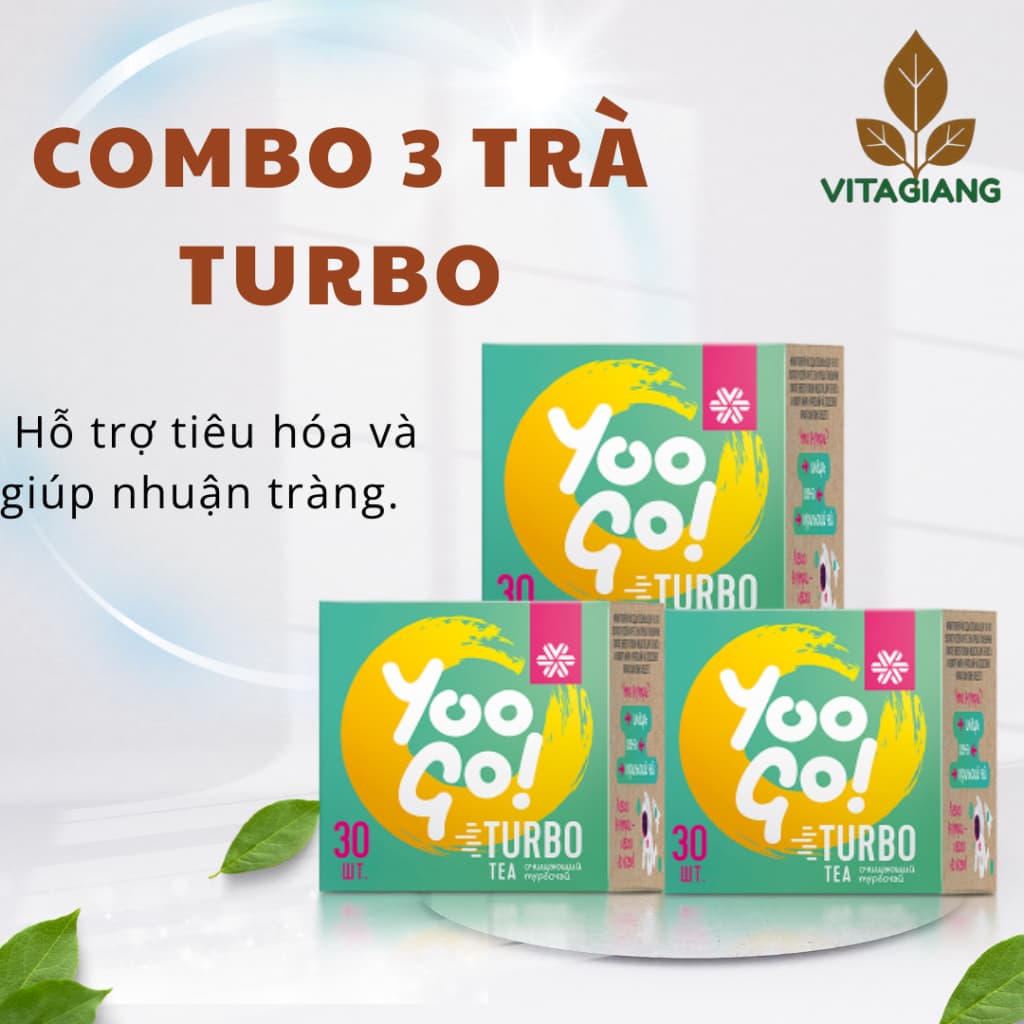 [Combo 3 hộp] Trà thải độc ruột Yoo Go Turbo Tea siberian wellness, trà cải thiện hệ tiêu hóa