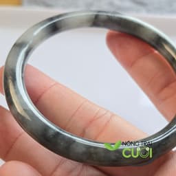 Vòng Cam Thach Gà Đen bản đũa type A, ni 56.8mm - Nông Trại Cười 1