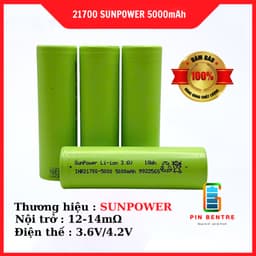 Cell Pin 21700 Sunpower 5000mah xả 6C hàng mới chính hãng 1