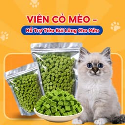 Gà Viên Mix Cỏ mèo Lna giúp tiêu búi lông giảm stress, Viên Rau Xanh Bổ Sung Protein Cho Mèo cao cấp 8