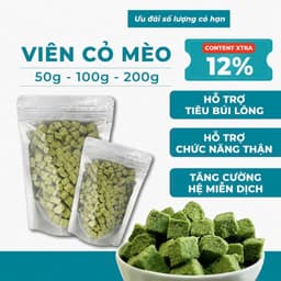 Gà Viên Mix Cỏ mèo Lna giúp tiêu búi lông giảm stress, Viên Rau Xanh Bổ Sung Protein Cho Mèo cao cấp 6