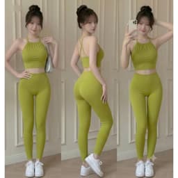 Bộ tập Gym, Yoga, Erobic cho nữ chất LuLu hàng Quảng Châu cao cấp BT906 6