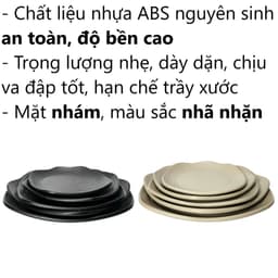 Combo Đĩa Vuông Thái Việt Nhật Đĩa Nhựa 1270/1/2/3/4, Đĩa Đựng Thức Ăn Sang Trọng - TADAHOME 2
