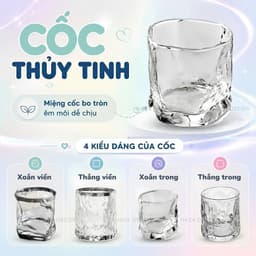 Bộ Bình Cốc Thủy Tinh Chịu Nhiệt 1.8L Kèm 6 Ly 300ML, Bình Nước Nắp Inox, Họa Tiết Nổi Sang Trọng Dùng Gia Đình 4