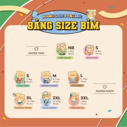 [COMBO 6] Tã bỉm Mamogom Dynamic Đủ Size mềm mại thấm hút tốt cho bé 8