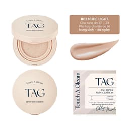 COMBO Cushion Căng Bóng & Bút Tạo Khối Đa Năng Chuẩn Màu TAG Dewy Skin Cushion & Multi Contour Stick 3
