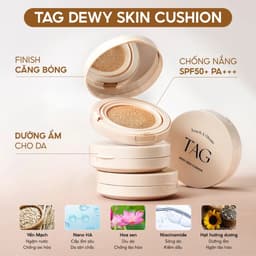 COMBO Cushion Căng Bóng & Bút Tạo Khối Đa Năng Chuẩn Màu TAG Dewy Skin Cushion & Multi Contour Stick 5
