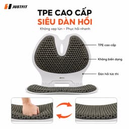 Ghế Công Thái Học JUSTFIT Gấp Gọn Nâng Cấp, Êm Ái chống mỏi gù lưng, chỉnh tư thế định hình cột sống, 2