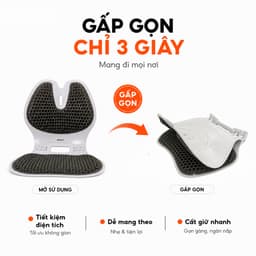 Ghế Công Thái Học JUSTFIT Gấp Gọn Nâng Cấp, Êm Ái chống mỏi gù lưng, chỉnh tư thế định hình cột sống, 3