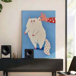 Tranh canvas động vật ngộ nghĩnh, tranh treo tường phòng khách, phòng ngủ, xưởng Printek sản xuất trực tiếp, tặng đinh 4