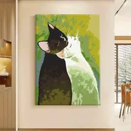 Tranh canvas động vật ngộ nghĩnh, tranh treo tường phòng khách, phòng ngủ, xưởng Printek sản xuất trực tiếp, tặng đinh 3