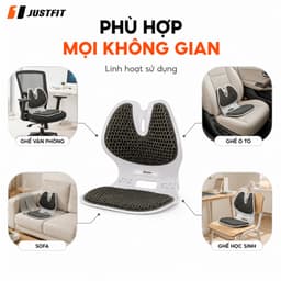 Ghế Công Thái Học JUSTFIT Gấp Gọn Nâng Cấp, Êm Ái chống mỏi gù lưng, chỉnh tư thế định hình cột sống, 6