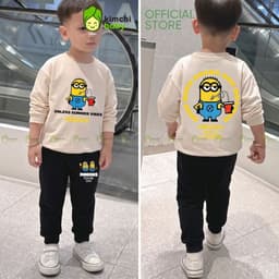 [10-29KG] Bộ Dài Tay Cho Bé Trai KIMCHIBABY Vải Cotton Cao Cấp Premium 190gsm In Sonic, Đồ Bộ Cho Bé Mặc Nhà KD608 3