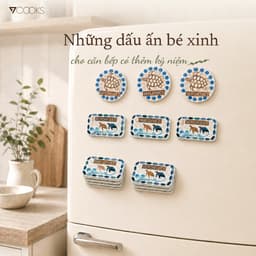 Miếng hít tủ lạnh khảm trai handmade 7COOKS, Magnet trang trí, ghi chú, tạo điểm nhấn cho tủ lạnh 1