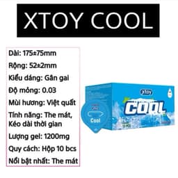 Bao cao su siêu mỏng 001 XTOY kéo dài thời gian, bcs nhiều gel bôi trơn Hộp 10c 3