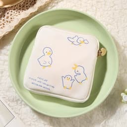 Ví Đựng Băng Vệ Sinh Mini Có Khóa Kéo Chống Nước, Đựng Đồ Cá Nhân, Mỹ Phẩm,Tai Nghe Đa Năng Tiện Lợi 4