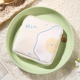 Ví Đựng Băng Vệ Sinh Mini Có Khóa Kéo Chống Nước, Đựng Đồ Cá Nhân, Mỹ Phẩm,Tai Nghe Đa Năng Tiện Lợi 3