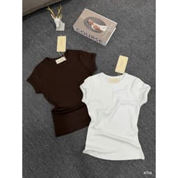 (Dmina) Áo thun tay ngắn trơn nữ BASIC SIMPLE - Form ôm Basic, Thoáng Mát & Dễ Phối Đồ 4