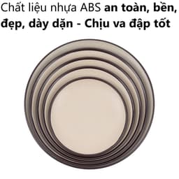 Combo Đĩa Tròn Thái 2 Màu Việt Nhật Đĩa Nhựa 1300/1/2/3/4, Đĩa Đựng Gia Đình Bền Đẹp - TADAHOM 2