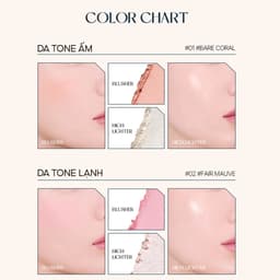 COMBO Má Hồng Highlight & Bút Tạo Khối Đa Năng TAG Mood Blush Beam & Multi Contour Stick 8