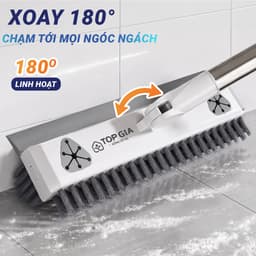 Cây chà sàn TopGia 3IN1 cao cấp xoay 180 độ,đầu chà 22cm đa năng chổi cọ sàn nhà tắm,gạt nước cán dài tiện lợi 2