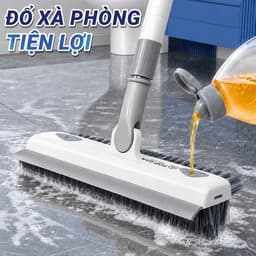 Cây chà sàn TopGia 3IN1 cao cấp xoay 180 độ,đầu chà 22cm đa năng chổi cọ sàn nhà tắm,gạt nước cán dài tiện lợi 4