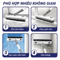 Cây chà sàn TopGia 3IN1 cao cấp xoay 180 độ,đầu chà 22cm đa năng chổi cọ sàn nhà tắm,gạt nước cán dài tiện lợi 8