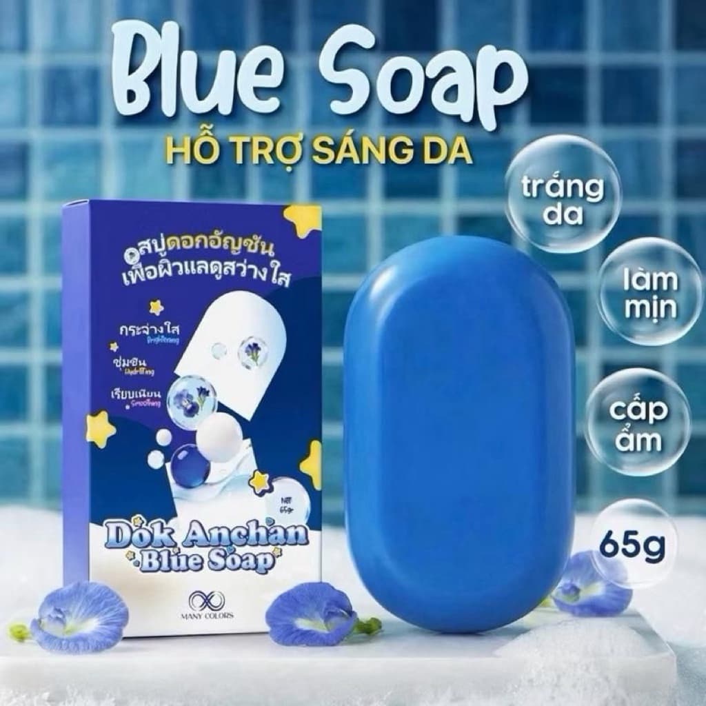 Soap Tắm Trắng Sáng Da Hỗ Trợ Sáng Da, Mờ Thâm, Cải Thiện Thâm Mụn Lưng Body 65g - Tặng Túi Tạo Bọt
