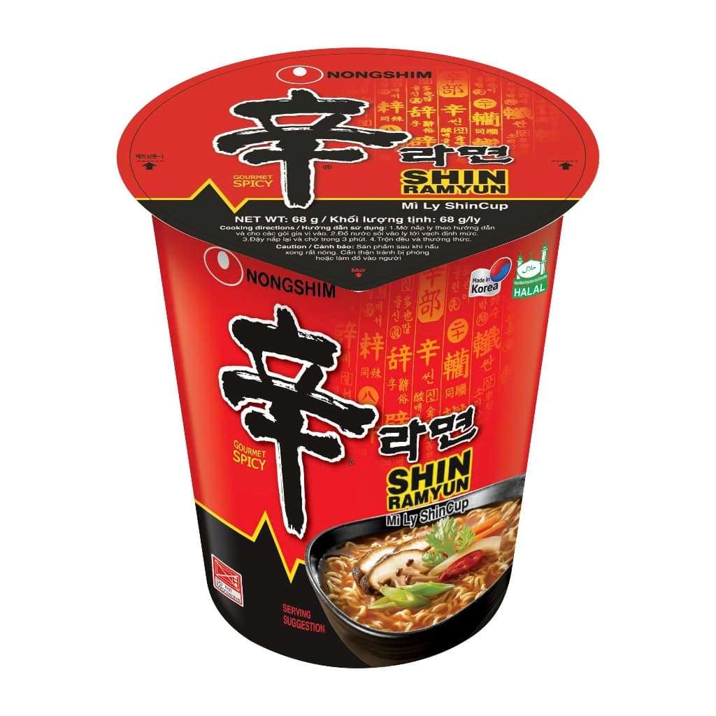Mì Cay Nongshim Shincup Ly 68g Các Loại