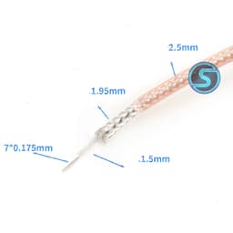 Dây cáp tín hiệu RG316, jack BNC RG316. 6