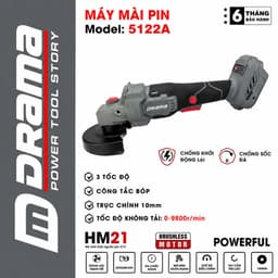 Máy mài Pin DRAMA 5122A, Tốc Cao 9800 Vòng/Phút, CT Bóp, Chống Sốc Đá, Chống Khởi Động Lại 1