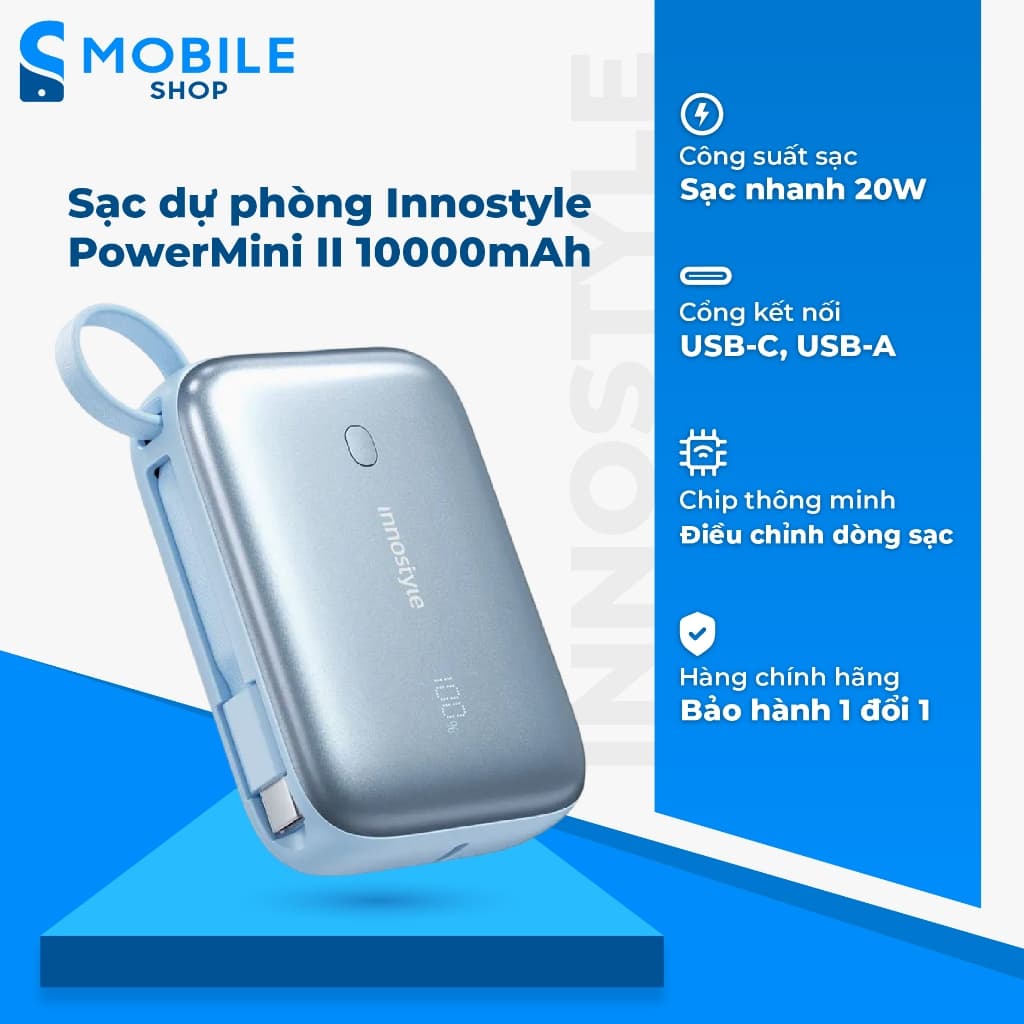 Sạc dự phòng Innostyle PowerMini II 10000 mAh Chính Hãng