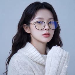 Gọng kính cận thời trang nữ ANDU EYEWEAR dáng mắt mèo chống tia UV chất liệu kim loại - 22007 2