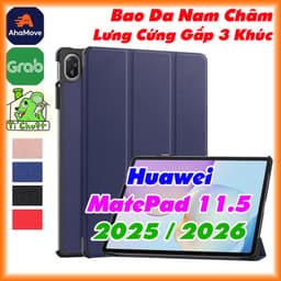 Bao Da MTB Huawei MatePad 11.5 2025 2026 Gấp 3 Khúc Lưng Cứng Có Nam Châm 1