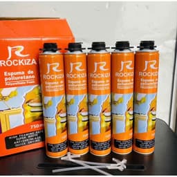 (Combo 5 chai) Keo bọt nở Rockiya chai 750ml tạo bọt nhanh, chống thấm nước hàng nặng 11kg/thùng 5