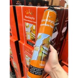 (Combo 5 chai) Keo bọt nở Rockiya chai 750ml tạo bọt nhanh, chống thấm nước hàng nặng 11kg/thùng 8